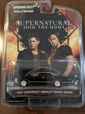 Greenlight Supernatural 1967 Chevrolet Impala Black Sports Sedan Car Toy-#44692